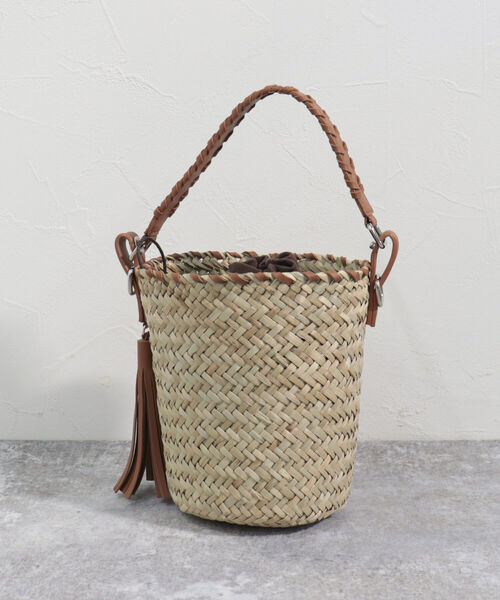 fredy emue(フレディエミュ)の「3wayバケツカゴバッグ(かごバッグ・レディース・キャメル/ブラック・FREE)」の20枚目の写真