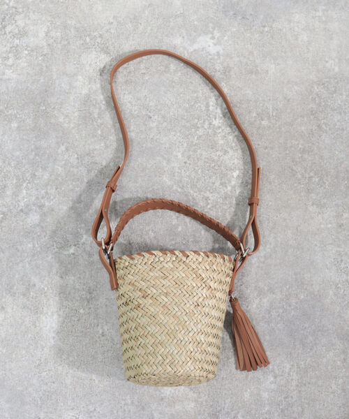 fredy emue(フレディエミュ)の「3wayバケツカゴバッグ(かごバッグ・レディース・キャメル/ブラック・FREE)」の14枚目の写真