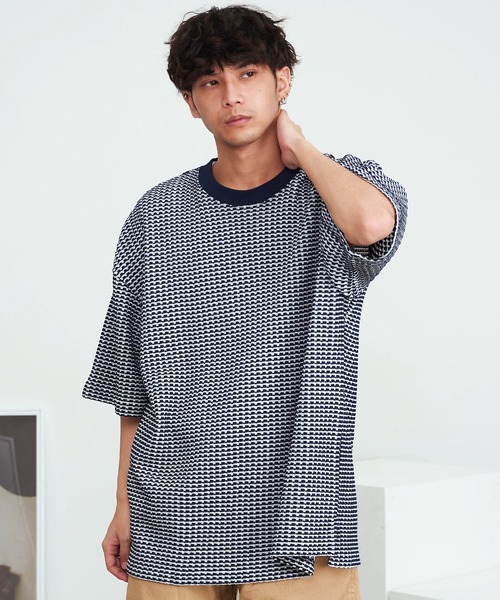 SILVER BULLET(シルバーバレット)の「『CavariA/キャバリア』2トンビッグワッフルSSクルー(Tシャツ/カットソー・メンズ・ブラック/グレー/ネイビー・L/M)」の1枚目の写真