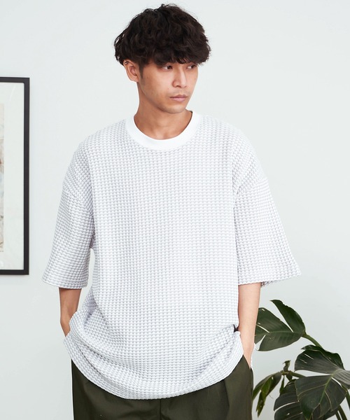 SILVER BULLET(シルバーバレット)の「『CavariA/キャバリア』2トンビッグワッフルSSクルー(Tシャツ/カットソー・メンズ・ブラック/グレー/ネイビー・L/M)」の3枚目の写真