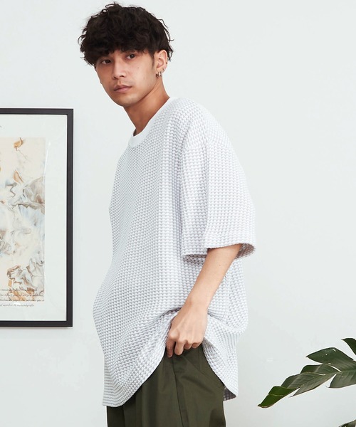 SILVER BULLET(シルバーバレット)の「『CavariA/キャバリア』2トンビッグワッフルSSクルー(Tシャツ/カットソー・メンズ・ブラック/グレー/ネイビー・L/M)」の8枚目の写真