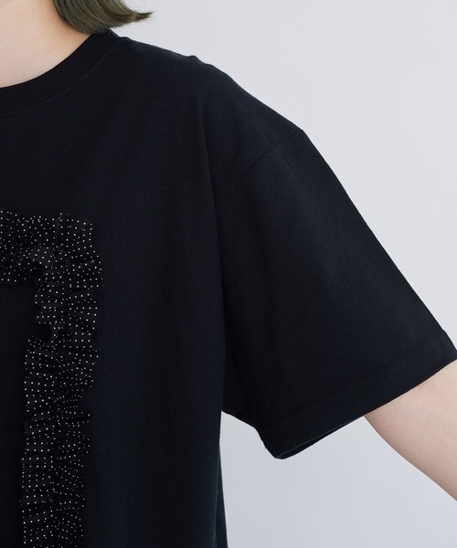 I am I in fact...（アイアムアイインファクト）の「●フリルフレーム　Ｔシャツ（Tシャツ/カットソー・レディース・ブラック/ホワイト・FREE）」の14枚目の写真