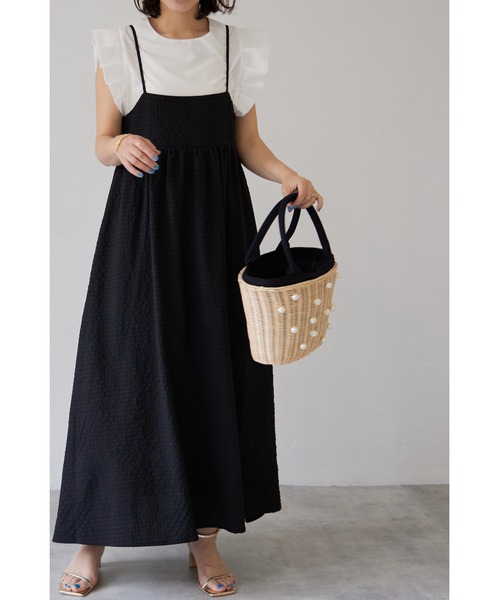 &. NOSTALGIA(アンドドットノスタルジア)の「【ZOZO限定】バッグデザインキャミワンピース(ワンピース・レディース・ブラック系その他/ブラック/グリーン系その他/モカ/ブラック系その他2・M)」の11枚目の写真