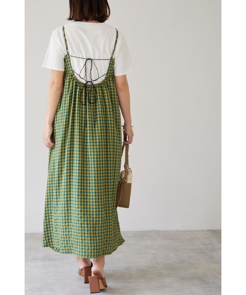 &. NOSTALGIA(アンドドットノスタルジア)の「【ZOZO限定】バッグデザインキャミワンピース(ワンピース・レディース・ブラック系その他/ブラック/グリーン系その他/モカ/ブラック系その他2・M)」の9枚目の写真