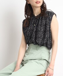 DRESKIP | 【イージーケア】さらりと上品で好印象◎ 前開きギャザーネックブラウス(シャツ/ブラウス)