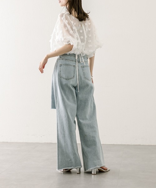 mystic(ミスティック)の「ポンポンフリンジブラウス(シャツ/ブラウス・レディース・アイボリー/ブラック/オフホワイト・FREE)」の20枚目の写真