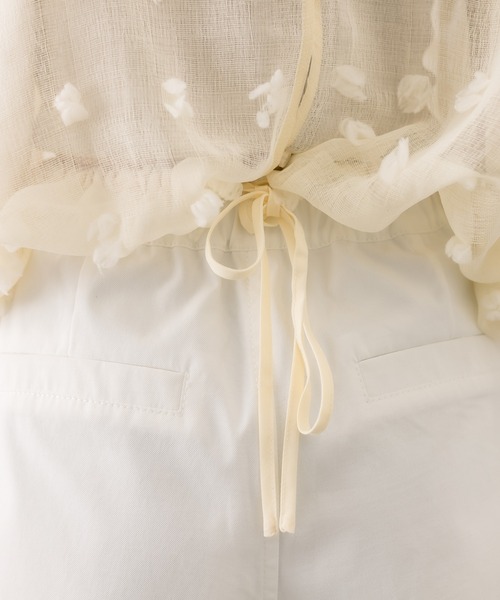 mystic(ミスティック)の「ポンポンフリンジブラウス(シャツ/ブラウス・レディース・アイボリー/ブラック/オフホワイト・FREE)」の11枚目の写真