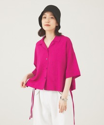 レーヨンリネンショートシャツ