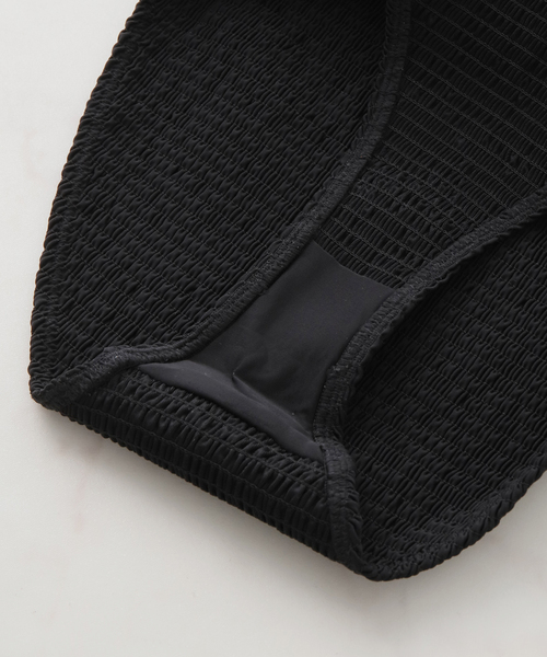 AP STUDIO（エーピーストゥディオ）の「*【TOTEME（トーテム）】SMOCKED BIKINI BOTTOMS（水着・レディース・ブラック・FREE）」の8枚目の写真