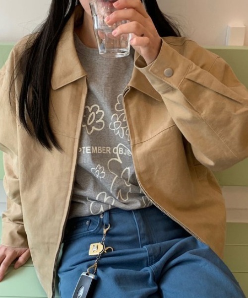 Vipoa(ヴィポア)の「ハンドライティングフラワーTee(Tシャツ/カットソー・レディース・グレー/ブラック/ホワイト・FREE)」の7枚目の写真