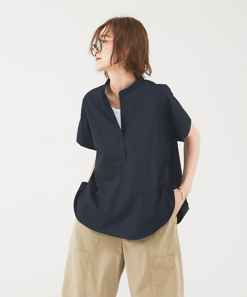 abahouse mavie（アバハウスマヴィ）の「TCブロード半袖シャツ（シャツ/ブラウス・レディース・ホワイト/グリーン/ダークネイビー/ネイビー/マスタード/ホワイト系その他・フリー）」の20枚目の写真