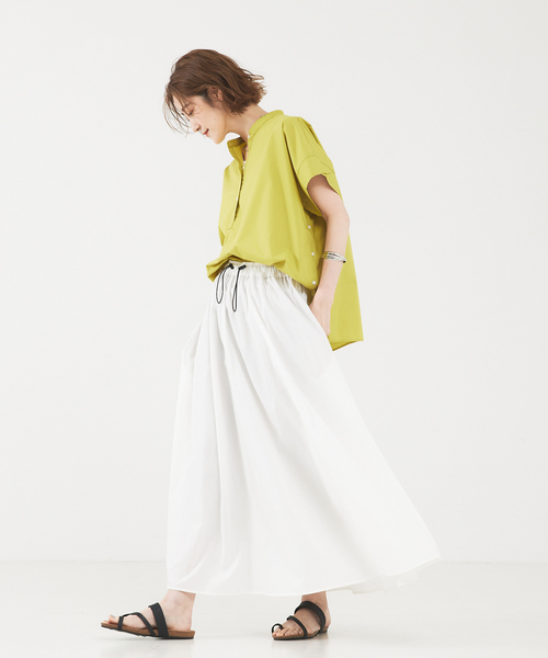 abahouse mavie（アバハウスマヴィ）の「TCブロード半袖シャツ（シャツ/ブラウス・レディース・ホワイト/グリーン/ダークネイビー/ネイビー/マスタード/ホワイト系その他・フリー）」の22枚目の写真