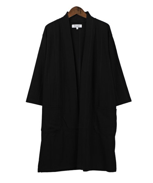 LUXSTYLE(ラグスタイル)の「ワイドピッチテレココーディガン(カーディガン/ボレロ・メンズ・ブラック/グレー・M/XL/L)」の9枚目の写真
