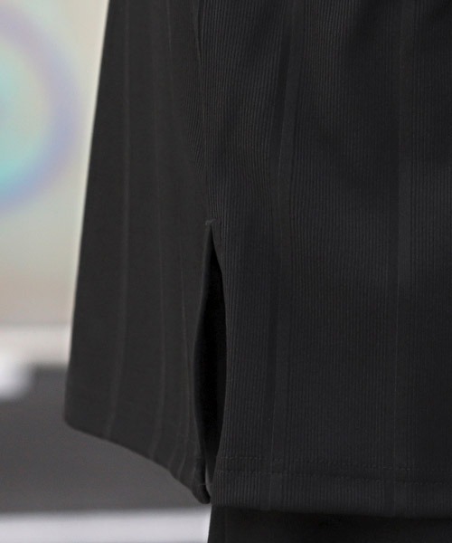 LUXSTYLE(ラグスタイル)の「ワイドピッチテレココーディガン(カーディガン/ボレロ・メンズ・ブラック/グレー・M/XL/L)」の12枚目の写真