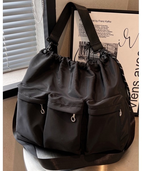 Burner(バーナー)の「【OKUOKU 0909】2WAY ポケット付き ショルダーバッグ oku-bag-713560313857-28 M(ショルダーバッグ・レディース・ブラック・FREE)」の11枚目の写真