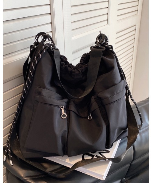 Burner(バーナー)の「【OKUOKU 0909】2WAY ポケット付き ショルダーバッグ oku-bag-713560313857-28 M(ショルダーバッグ・レディース・ブラック・FREE)」の20枚目の写真