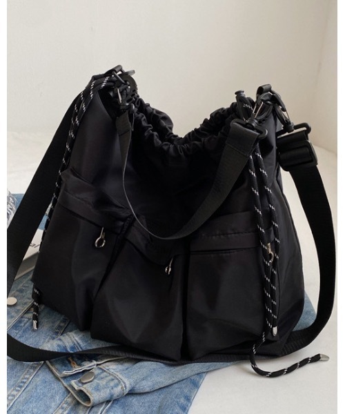 Burner(バーナー)の「【OKUOKU 0909】2WAY ポケット付き ショルダーバッグ oku-bag-713560313857-28 M(ショルダーバッグ・レディース・ブラック・FREE)」の13枚目の写真