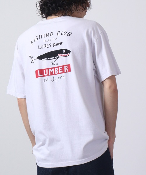 LUMBER（ランバー）の「LUMBER プリントTシャツ（Tシャツ/カットソー・レディース・ホワイト/ホワイト系/ホワイト系1/ホワイト系2/ホワイト系3/ナチュラル・M/L/XL）」の2枚目の写真