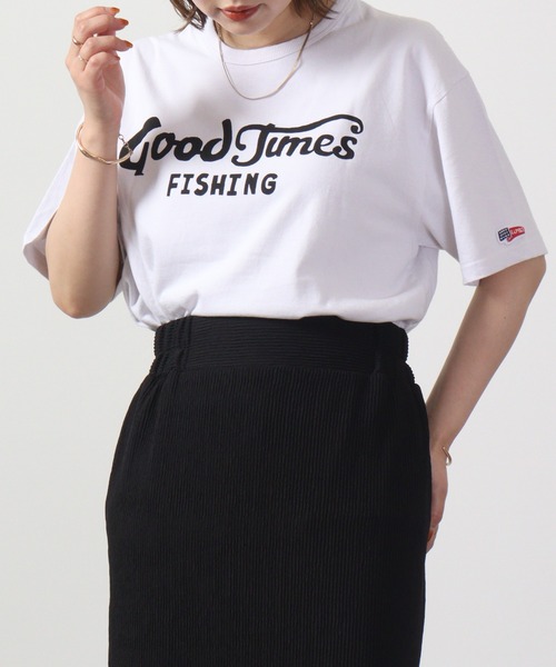 LUMBER（ランバー）の「LUMBER プリントTシャツ（Tシャツ/カットソー・レディース・ホワイト/ホワイト系/ホワイト系1/ホワイト系2/ホワイト系3/ナチュラル・M/L/XL）」の4枚目の写真