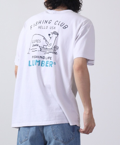 LUMBER（ランバー）の「LUMBER プリントTシャツ（Tシャツ/カットソー・レディース・ホワイト/ホワイト系/ホワイト系1/ホワイト系2/ホワイト系3/ナチュラル・M/L/XL）」の5枚目の写真