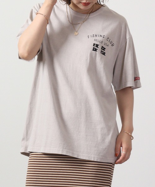 LUMBER（ランバー）の「LUMBER プリントTシャツ（Tシャツ/カットソー・レディース・ホワイト/ホワイト系/ホワイト系1/ホワイト系2/ホワイト系3/ナチュラル・M/L/XL）」の6枚目の写真