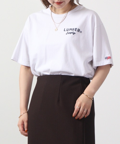 LUMBER（ランバー）の「LUMBER プリントTシャツ（Tシャツ/カットソー・レディース・ホワイト/ホワイト系/ホワイト系1/ホワイト系2/ホワイト系3/ナチュラル・M/L/XL）」の17枚目の写真