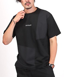 ポンチ斜め切替半袖Tシャツ