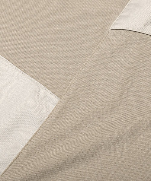 LUXSTYLE(ラグスタイル)の「ポンチ斜め切替半袖Tシャツ(Tシャツ/カットソー・メンズ・ブラック/ホワイト/グレイッシュベージュ・L/M)」の16枚目の写真