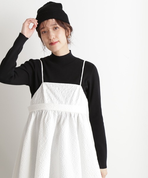 N.（N. Natural Beauty Basic）（エヌエヌナチュラルビューティーベーシック）の「【サスティナブル】◆総針ボトルネック長袖ニット（ニット/セーター・レディース・パープル/オフホワイト/ブラック/ブルー・MEDIUM）」の20枚目の写真