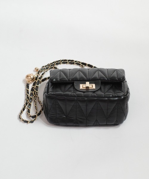 shopnikoniko(ショップニコニコ)の「キルティング ショルダーバッグ チェーンバッグ ミニ(ショルダーバッグ・レディース・ピンク/ホワイト/ブラック/イエロー・フリー)」の21枚目の写真