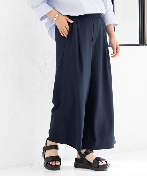 Elura（エルーラ）の「【小柄サイズ Elkotona】コトナサラサラサマーワイドパンツ（その他パンツ・レディース・ネイビー/ブラック/ホワイト/ダークネイビー/グリーン系その他/ブラック系その他/カーキ/ブルー系その他6/グレー系その他7・SMALL/MEDIUM）」の9枚目の写真