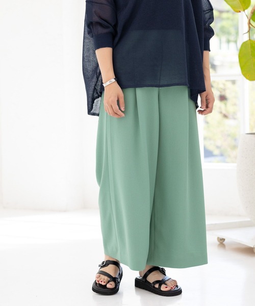 Elura（エルーラ）の「【小柄サイズ Elkotona】コトナサラサラサマーワイドパンツ（その他パンツ・レディース・ネイビー/ブラック/ホワイト/ダークネイビー/グリーン系その他/ブラック系その他/カーキ/ブルー系その他6/グレー系その他7・SMALL/MEDIUM）」の21枚目の写真