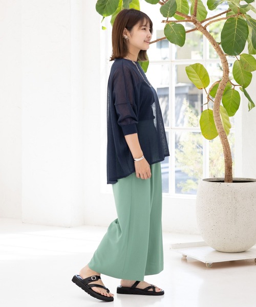 Elura（エルーラ）の「【小柄サイズ Elkotona】コトナサラサラサマーワイドパンツ（その他パンツ・レディース・ネイビー/ブラック/ホワイト/ダークネイビー/グリーン系その他/ブラック系その他/カーキ/ブルー系その他6/グレー系その他7・SMALL/MEDIUM）」の19枚目の写真