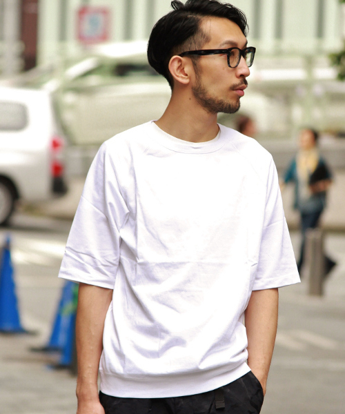 EDIFICE（エディフィス）の「◇50/- シルケットウラケ ラグラン5ブソデスウエット（Tシャツ/カットソー・メンズ・チャコールグレー/ネイビー/ホワイト・46/48/44）」の2枚目の写真