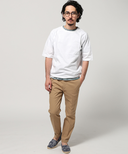 EDIFICE（エディフィス）の「◇50/- シルケットウラケ ラグラン5ブソデスウエット（Tシャツ/カットソー・メンズ・チャコールグレー/ネイビー/ホワイト・46/48/44）」の12枚目の写真