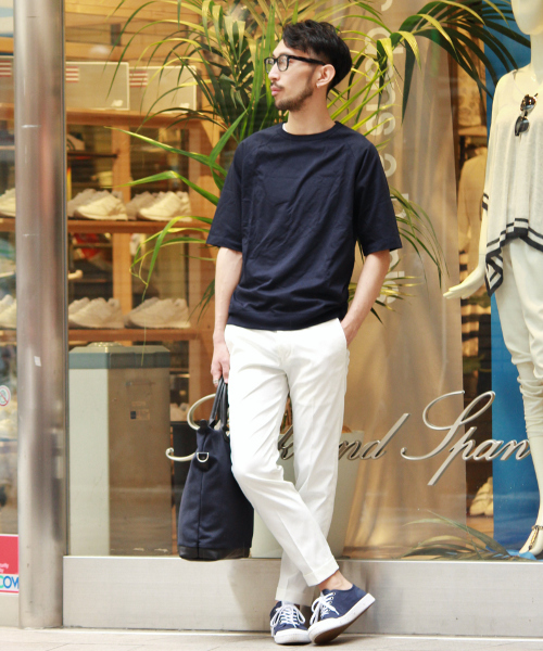 EDIFICE（エディフィス）の「◇50/- シルケットウラケ ラグラン5ブソデスウエット（Tシャツ/カットソー・メンズ・チャコールグレー/ネイビー/ホワイト・46/48/44）」の21枚目の写真