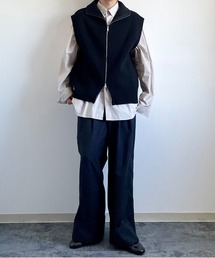 y/m by れぽすけ | Wジップニットベスト(ニット/セーター)