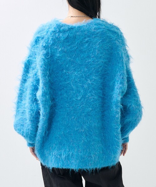 セール】シャギーニット Vネック カーディガン（カーディガン/ボレロ