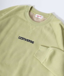 CONVERSE（コンバース）の「CONVERSE（コンバース）ワンポイントロゴ刺繍 裏ボアフリース 無地スウェットトップス レディース/トレーナープルオーバー（スウェット）」