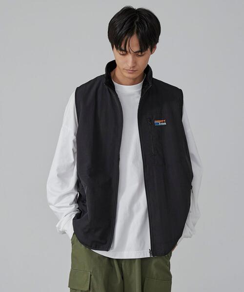 coen（コーエン）の「＜Parknik＞リバーシブルナイロンボアベスト（ベスト・メンズ・ブラック/オリーブ・XL/L/M/S）」の5枚目の写真