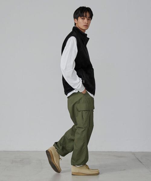 coen（コーエン）の「＜Parknik＞リバーシブルナイロンボアベスト（ベスト・メンズ・ブラック/オリーブ・XL/L/M/S）」の12枚目の写真