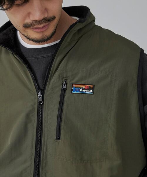 coen（コーエン）の「＜Parknik＞リバーシブルナイロンボアベスト（ベスト・メンズ・ブラック/オリーブ・XL/L/M/S）」の14枚目の写真
