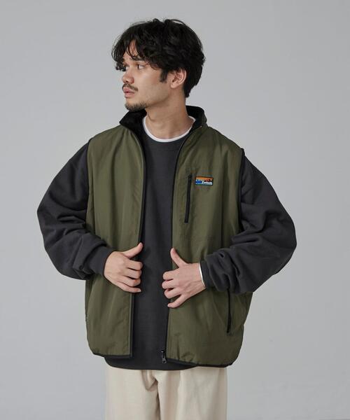 coen（コーエン）の「＜Parknik＞リバーシブルナイロンボアベスト（ベスト・メンズ・ブラック/オリーブ・XL/L/M/S）」の16枚目の写真