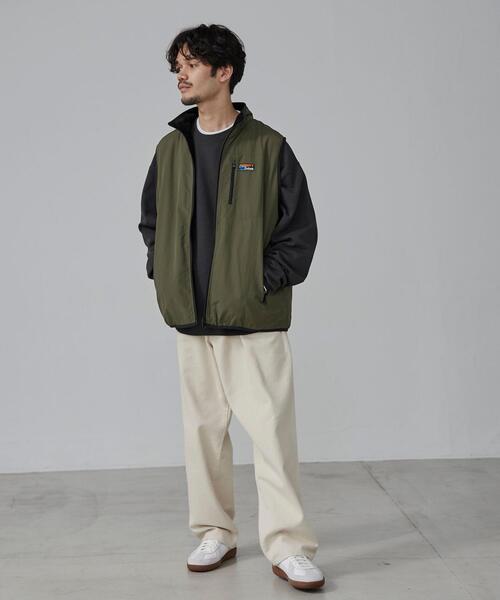 coen（コーエン）の「＜Parknik＞リバーシブルナイロンボアベスト（ベスト・メンズ・ブラック/オリーブ・XL/L/M/S）」の17枚目の写真