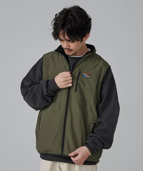 coen（コーエン）の「＜Parknik＞リバーシブルナイロンボアベスト（ベスト・メンズ・ブラック/オリーブ・XL/L/M/S）」の18枚目の写真