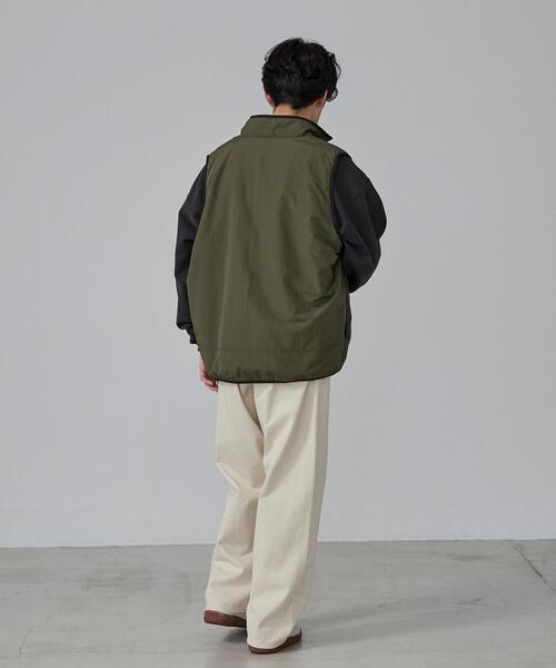 coen（コーエン）の「＜Parknik＞リバーシブルナイロンボアベスト（ベスト・メンズ・ブラック/オリーブ・XL/L/M/S）」の19枚目の写真