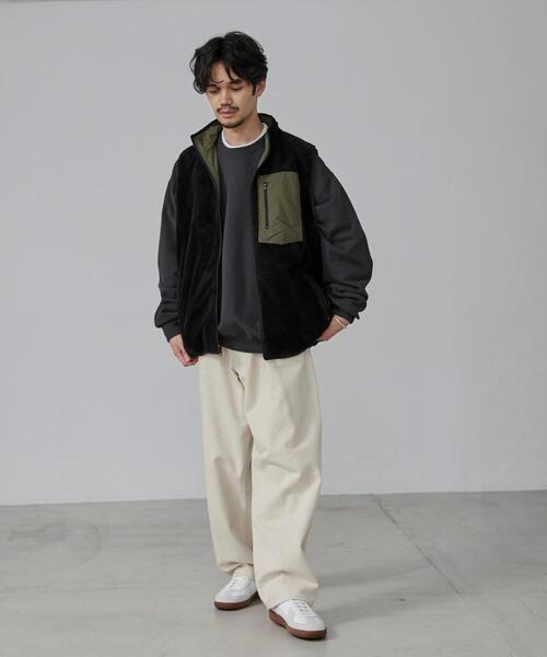 coen（コーエン）の「＜Parknik＞リバーシブルナイロンボアベスト（ベスト・メンズ・ブラック/オリーブ・XL/L/M/S）」の21枚目の写真