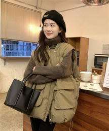 オーバーサイズ エコダウンベスト