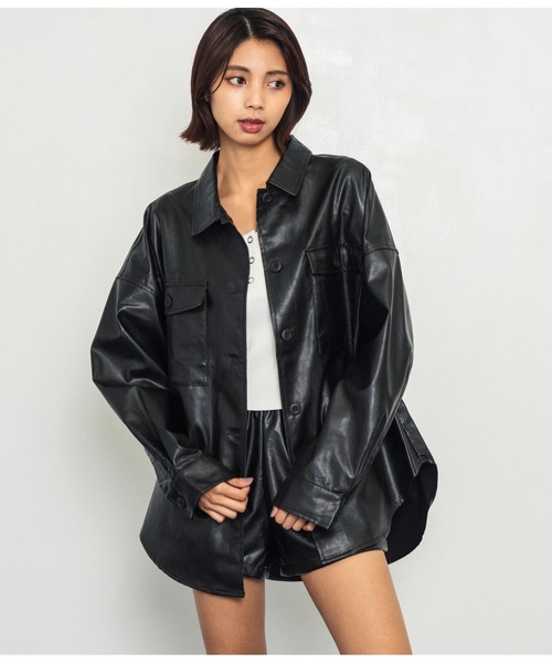 ANAP（アナップ）の「フェイクレザーCPOジャケット（ライダース