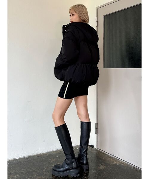 EMODA（エモダ）の「チューズラインロゴスカート【セットアップ着用可能】（スカート・レディース・ブラック/グリーン/ベージュ/ネイビー・FREE）」の9枚目の写真